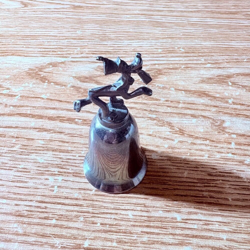 Disney Pluto Bell Silver Plated Marked NE Vintage 1980s